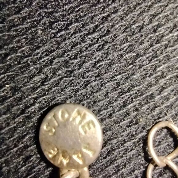 Signed Jane Stone and Green Tear Drop Bib Necklace - Picture 6 of 6